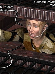 Nasty chick fucked by robot in space ship;